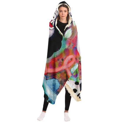 Distorted Perception Hooded Blanket