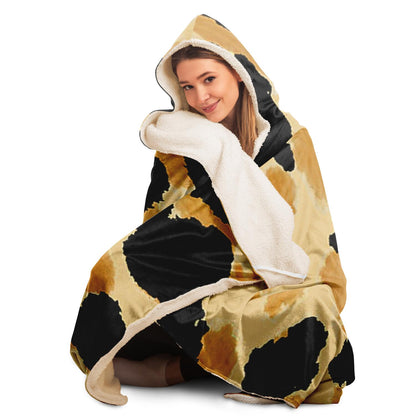 Abstract Pattren Hooded Blanket