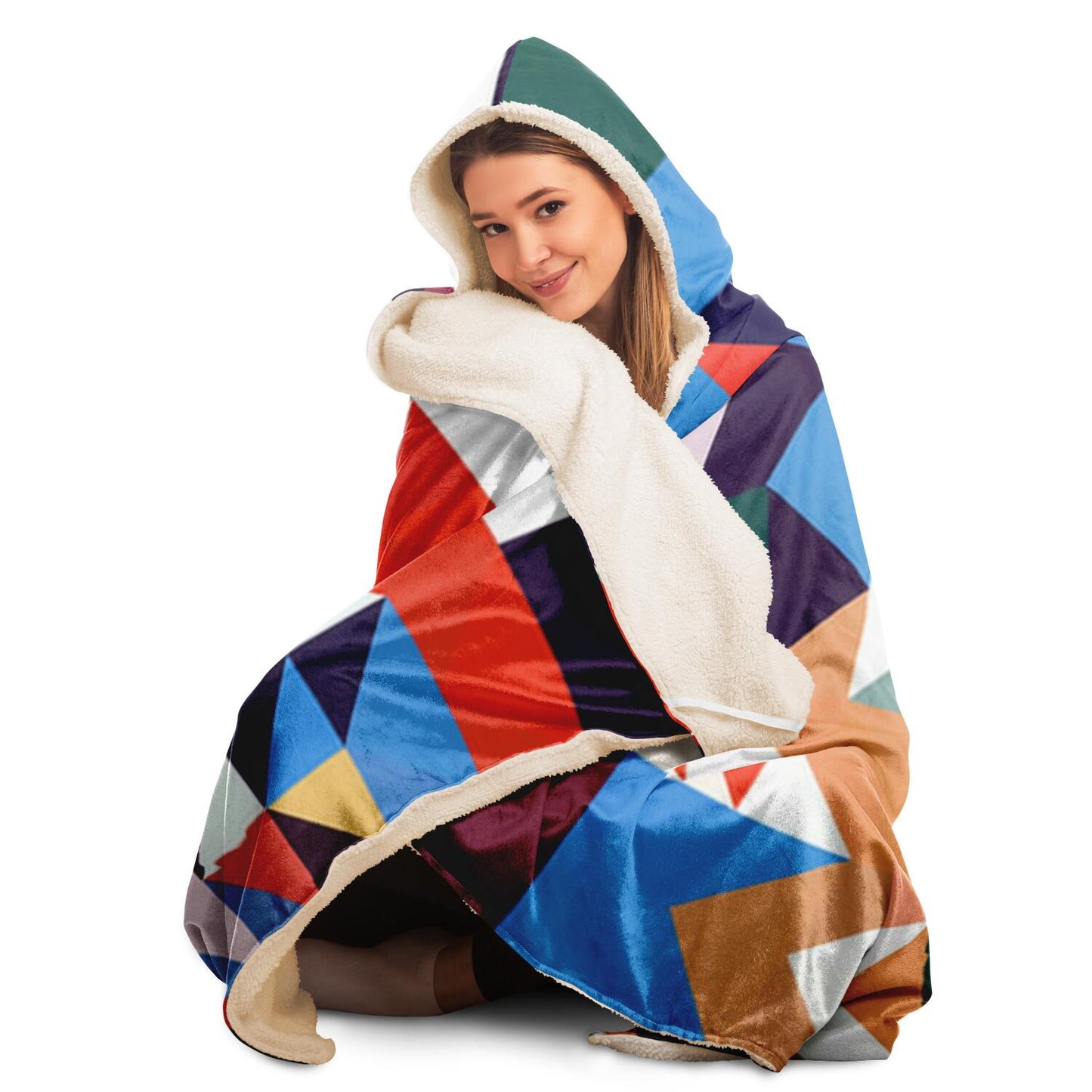 Beautiful pattern Hooded Blanket