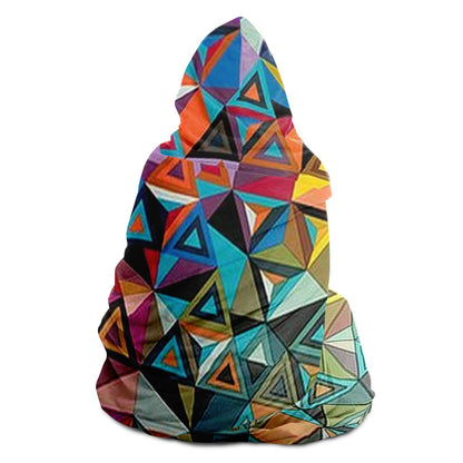 Abstract Pattren Hooded Blanket