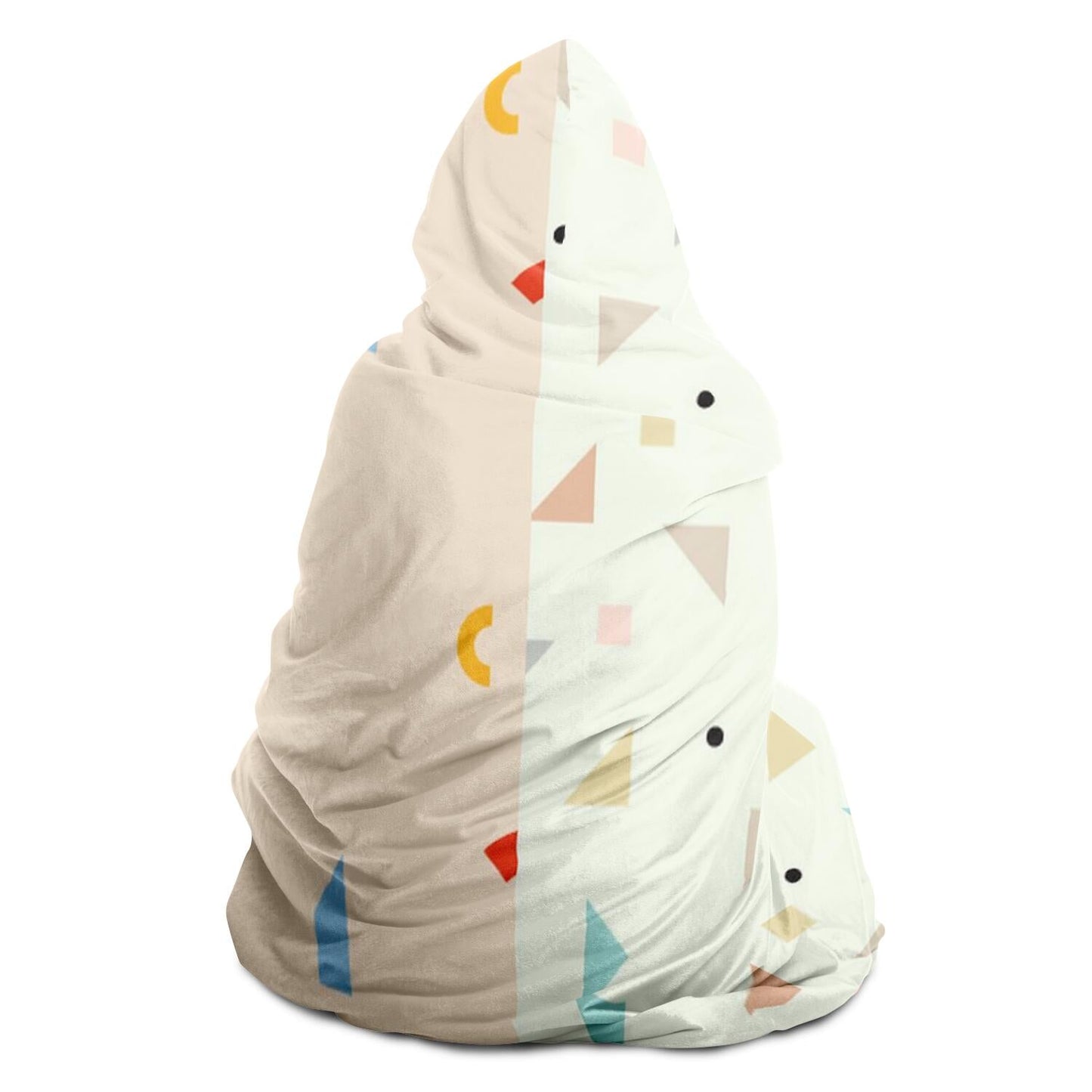 Abstract Pattren Hooded Blanket