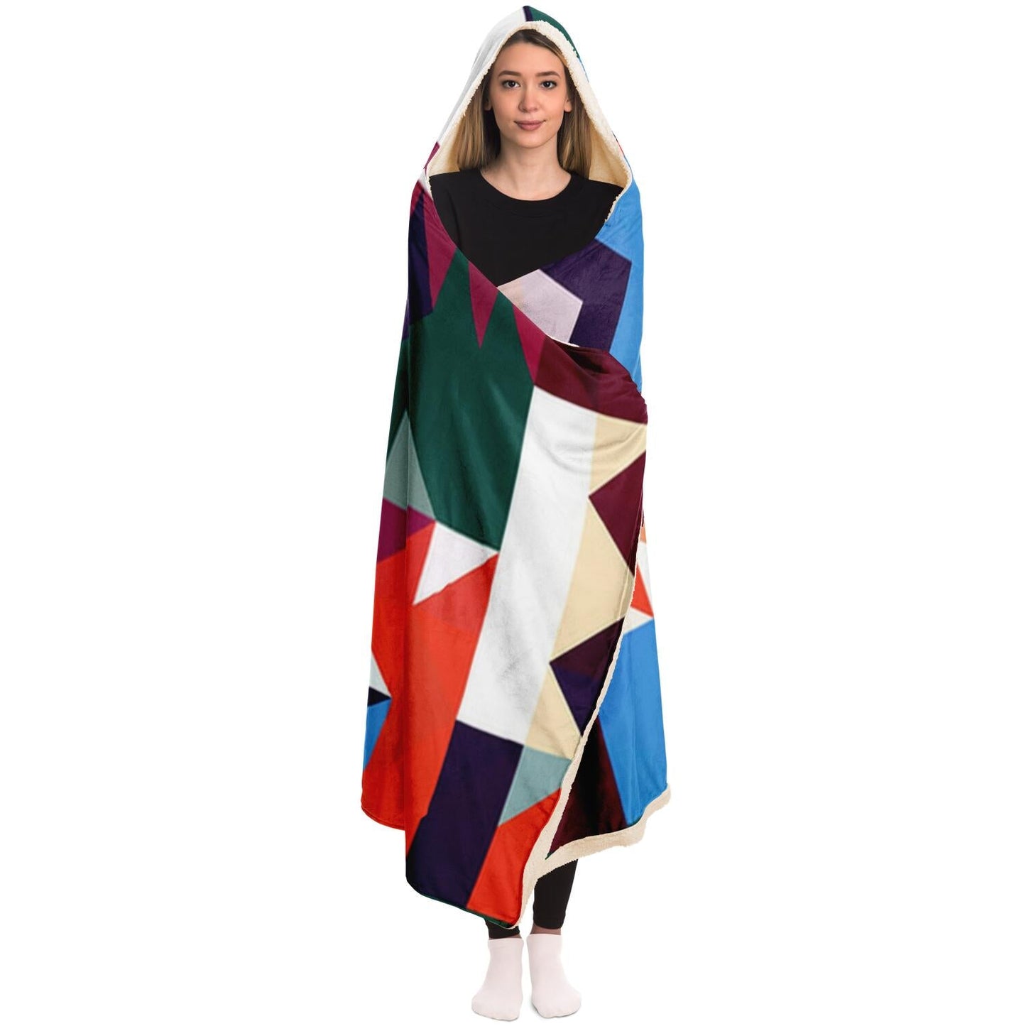 Beautiful pattern Hooded Blanket