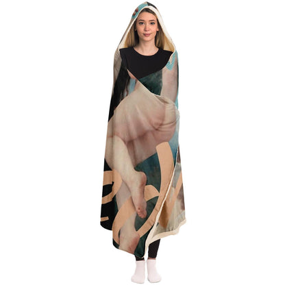 Get Naked Art Print Hooded Blanket