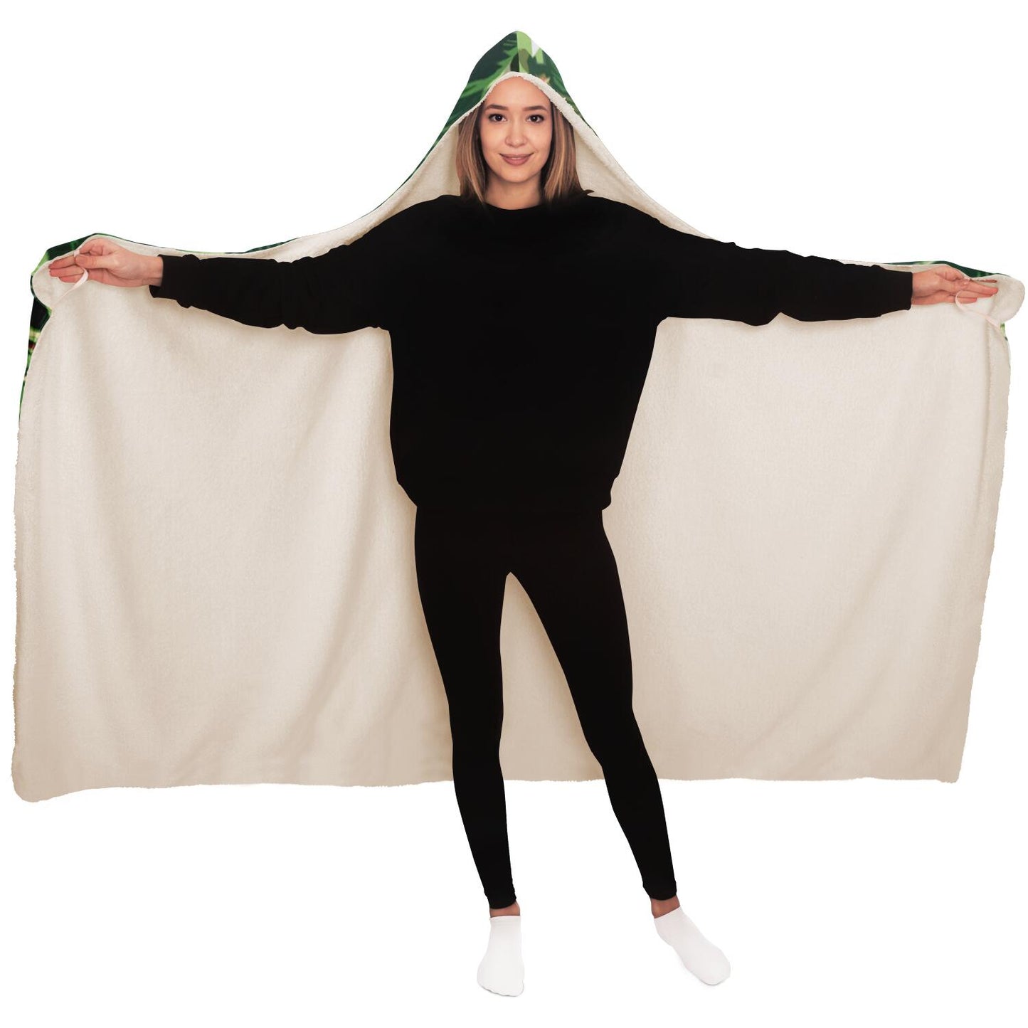 Banana leaves pattern Hooded Blanket