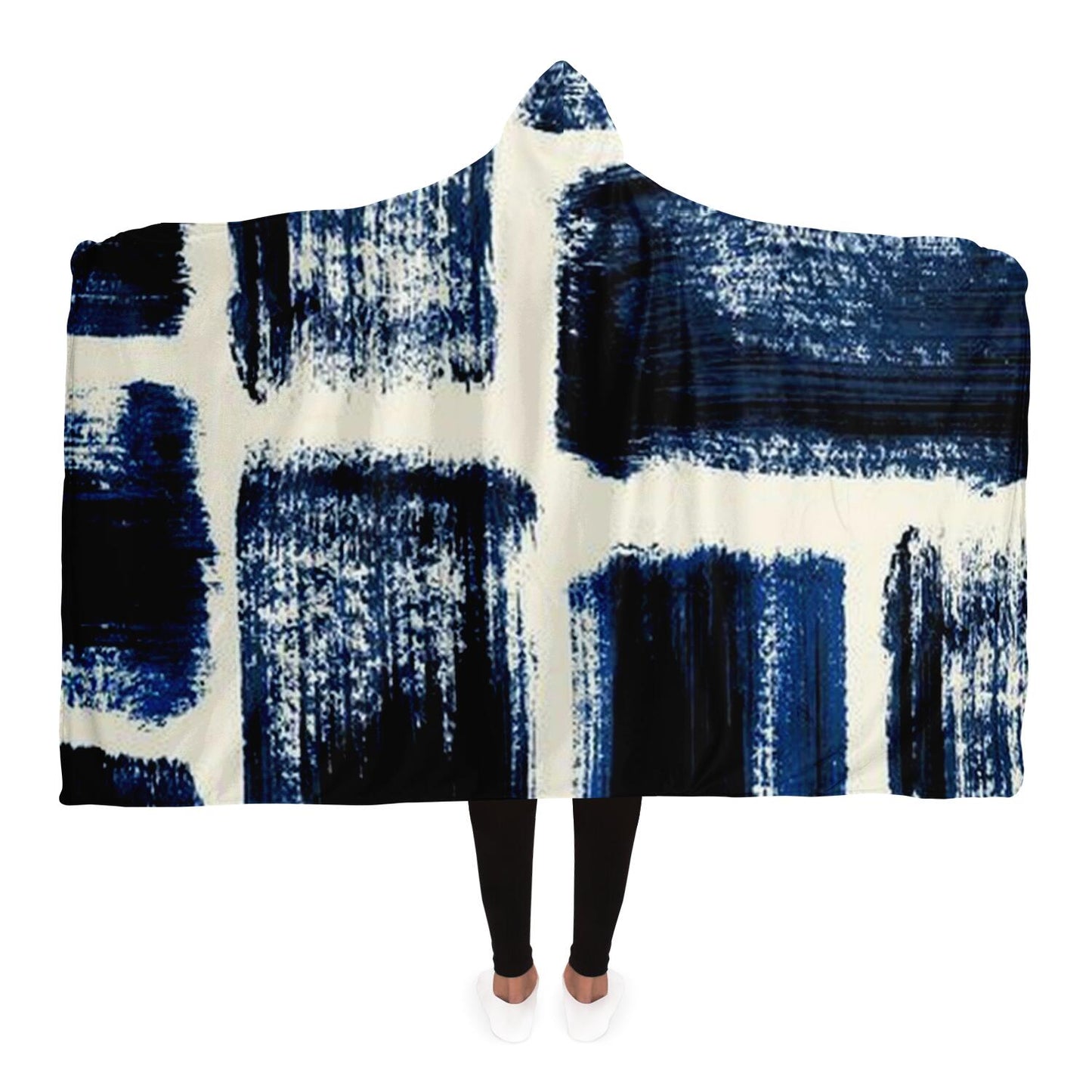 Abstract Pattren Hooded Blanket