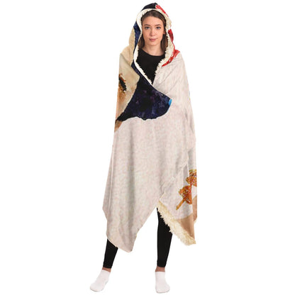 Frida Navy Hooded Blanket