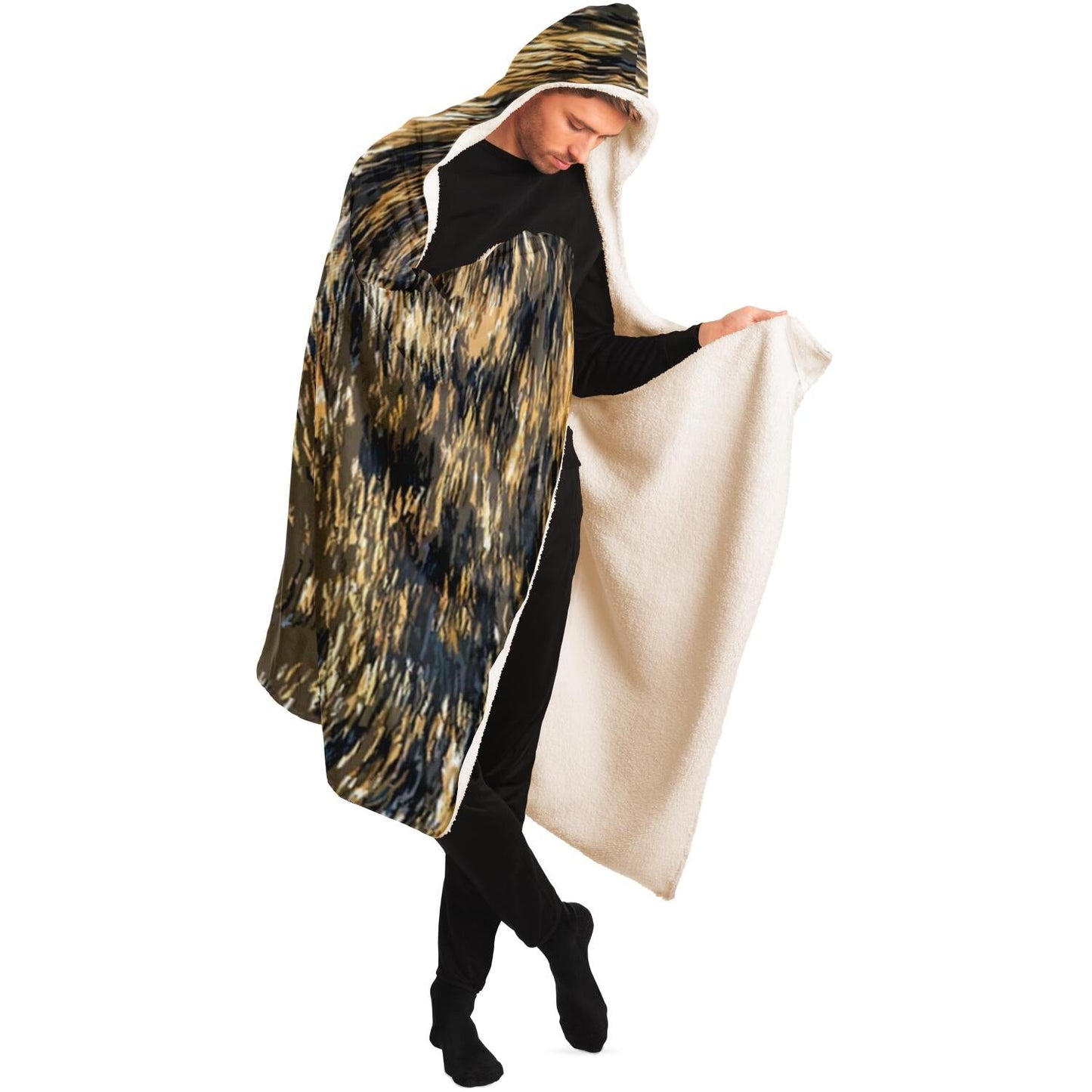 Cheetah Pattern Hooded Blanket