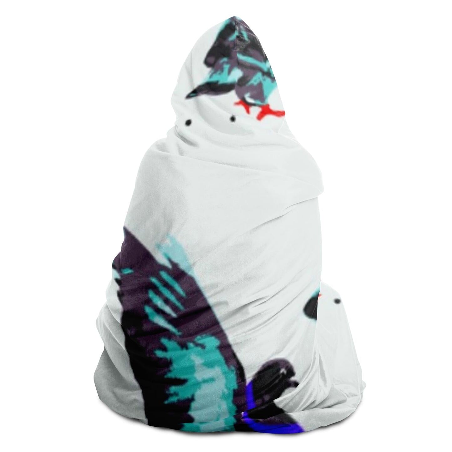 Bird Pattern Hooded Blanket