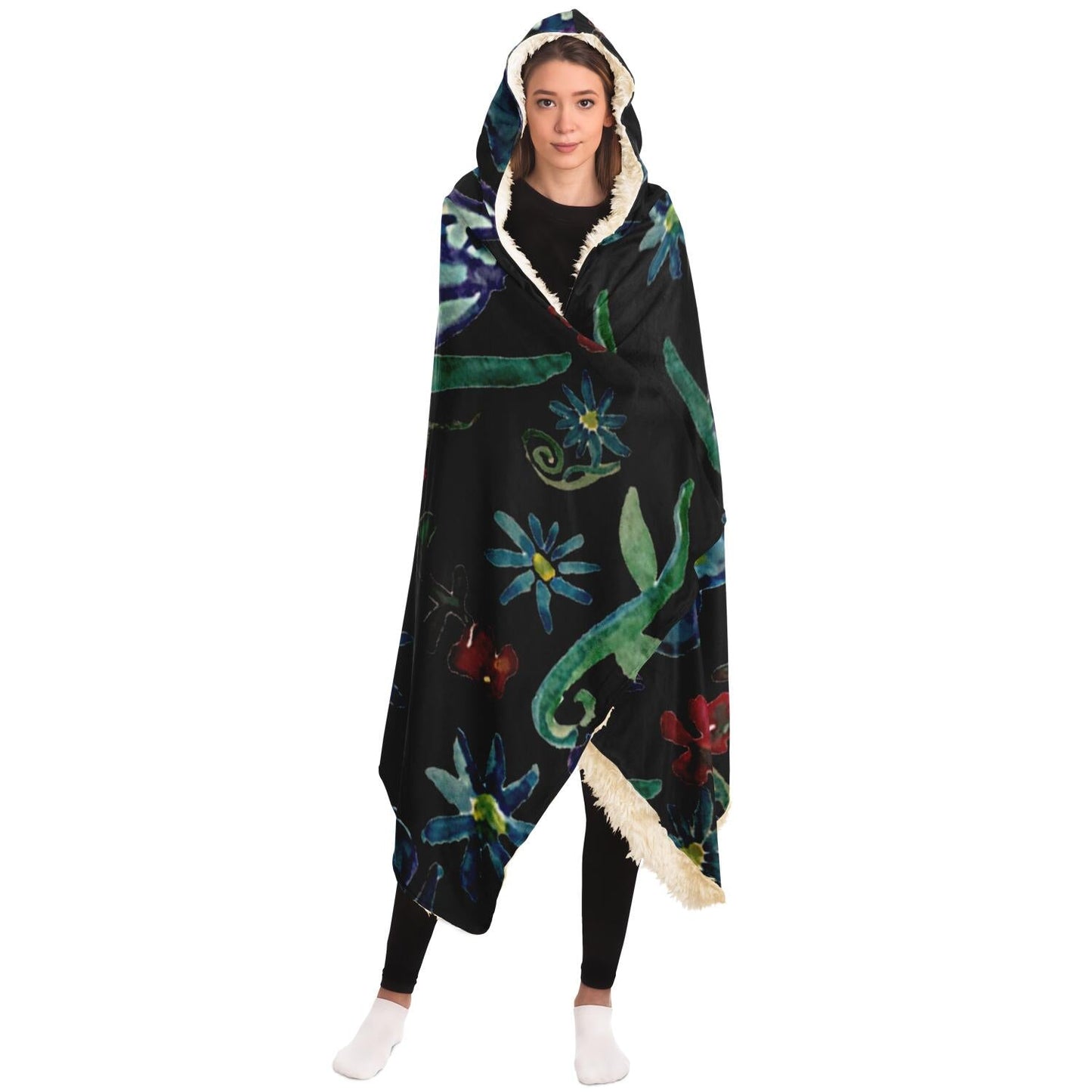 Animal Pattern Hooded Blanket