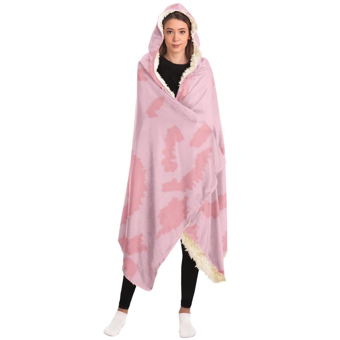 Abstract Pattren Hooded Blanket