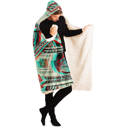 Abstract Pattren Hooded Blanket