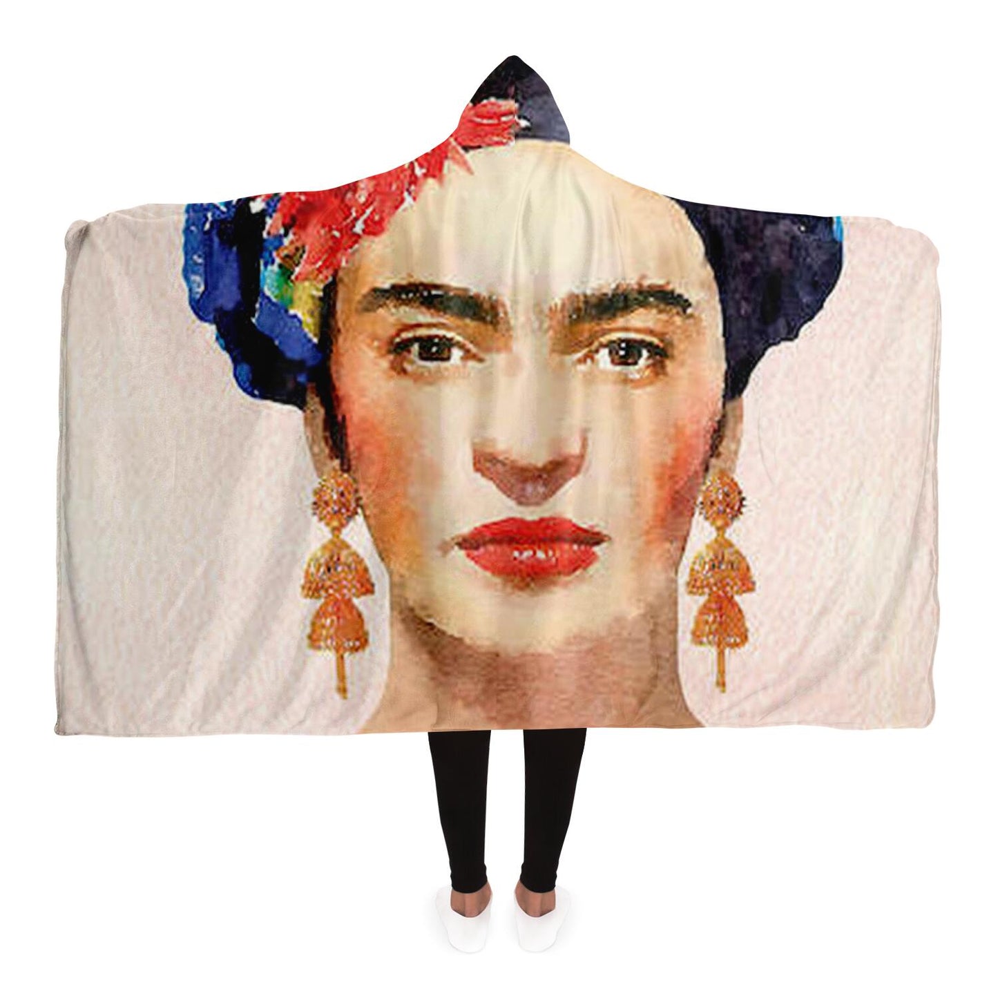 Frida Navy Hooded Blanket