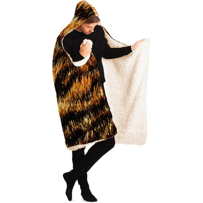 Leopard Pattern Hooded Blanket