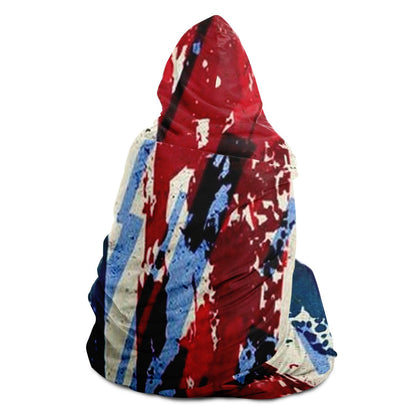 Abstract Pattren Hooded Blanket