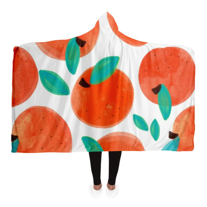 Fruit Pattern Hooded Blanket