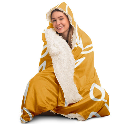 Feeling of lightness pattern - Mellow Yellow Poster Hooded Blanket