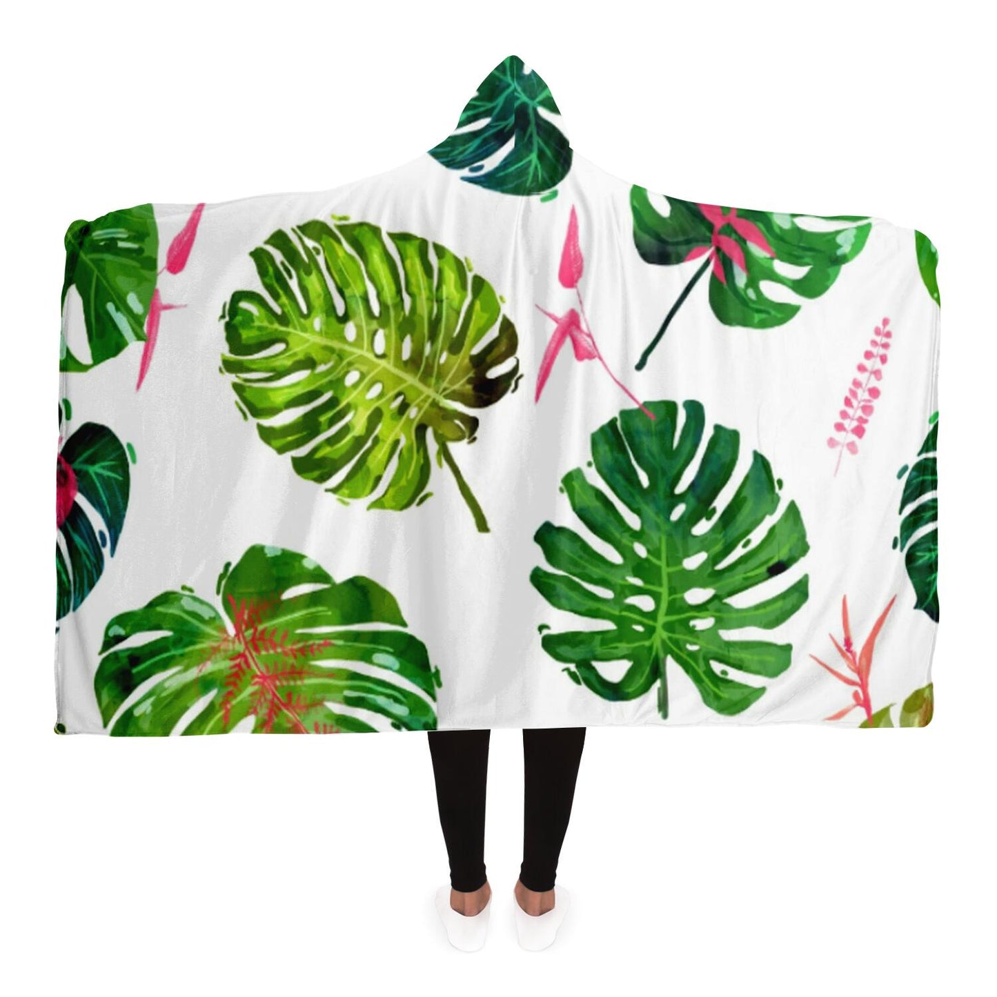 Monstera Love II Poster  Hooded Blanket