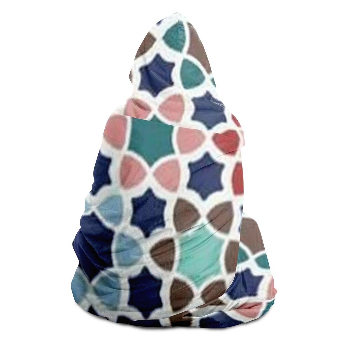 Abstract Pattren Hooded Blanket