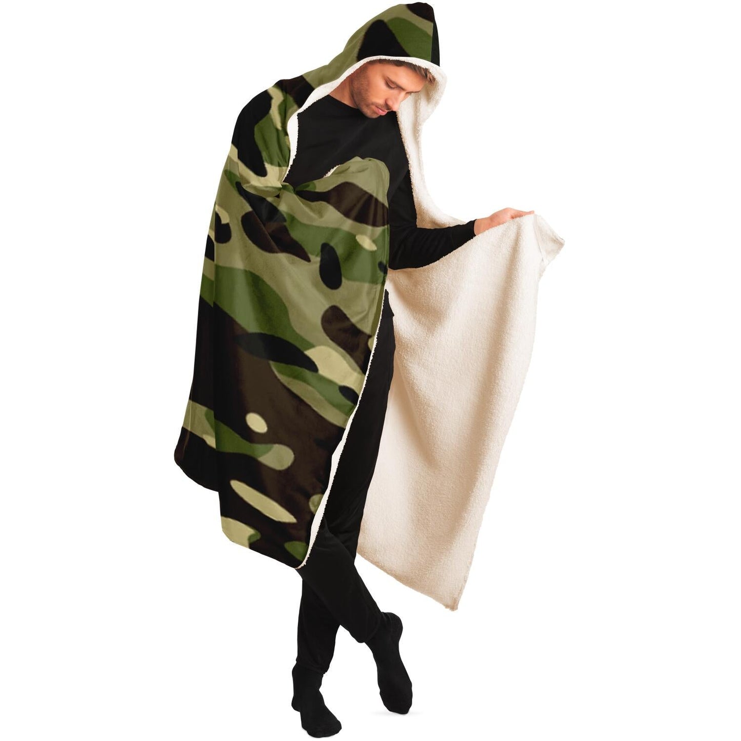 Camouflage Pattern Plakat Hooded Blanket