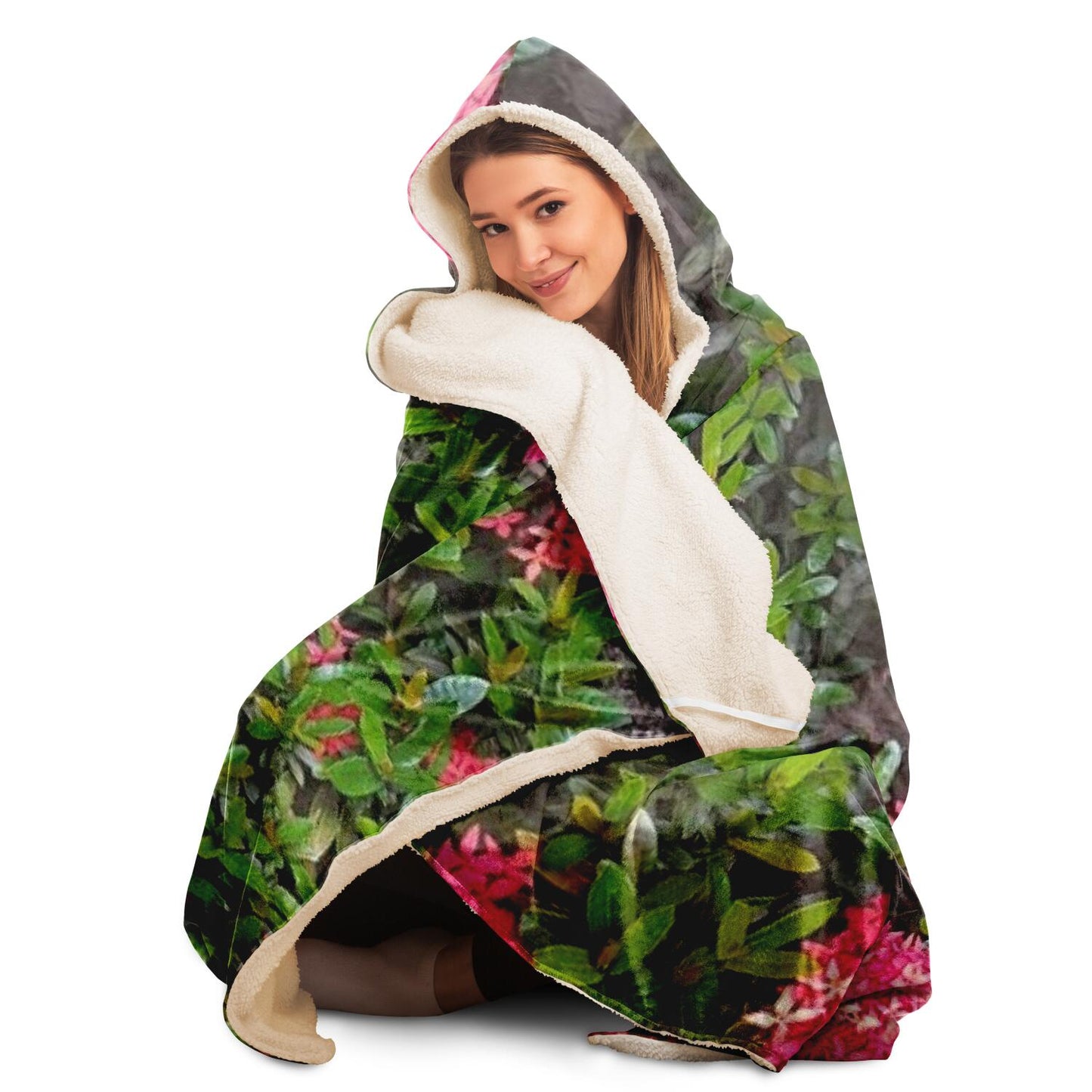 Bunga Asoka Hooded Blanket