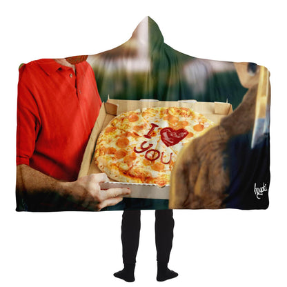 Vang Gogh's Pizza Hooded Blanket