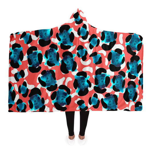 Abstract Pattren Hooded Blanket