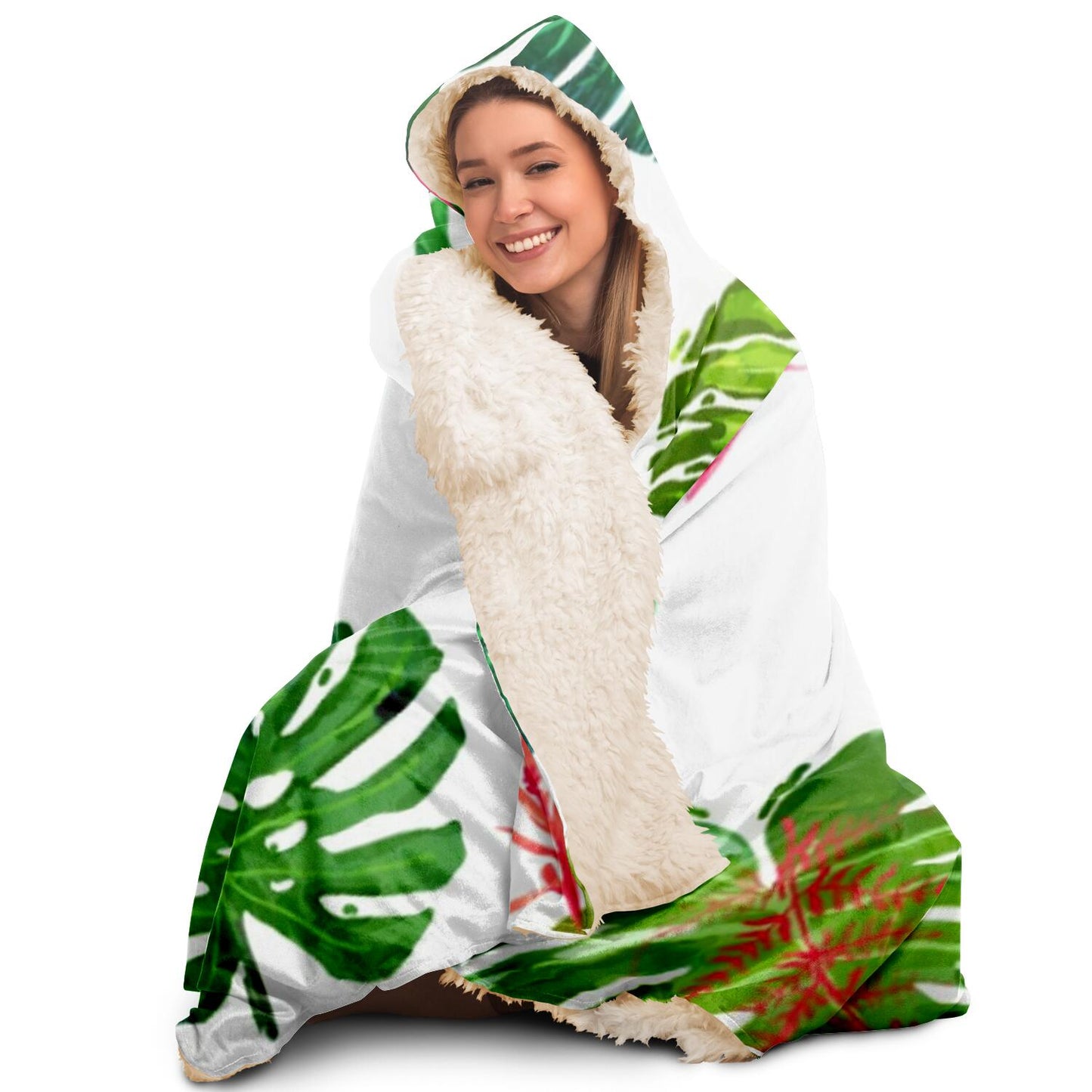 Monstera Love II Poster  Hooded Blanket