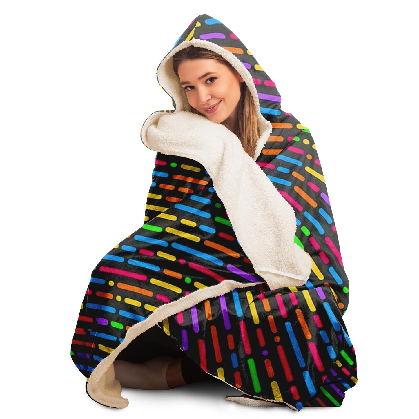 Colorful Rain Hooded Blanket