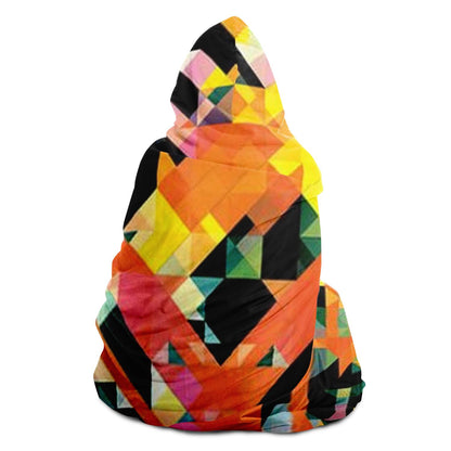 Graphic Pattern Hooded Blanket