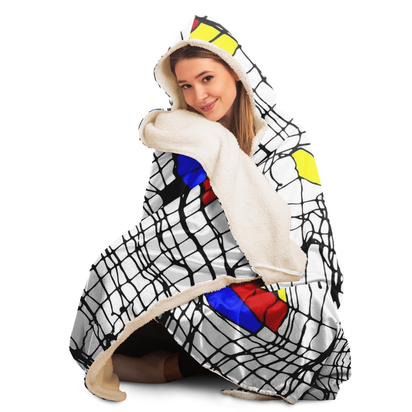 MONDRIAN 3 Hooded Blanket