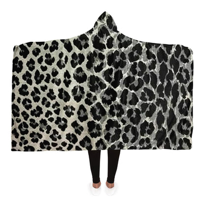 Leopard Pattern Hooded Blanket