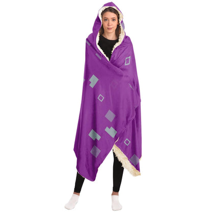 Simple Geometric Pattern Hooded Blanket