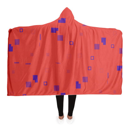 Simple Geometric Pattern Hooded Blanket