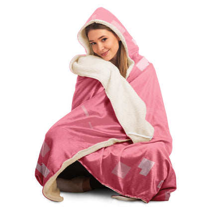 Simple Geometric Pattern Hooded Blanket