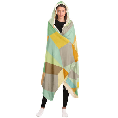 Graphic Pattern Hooded Blanket