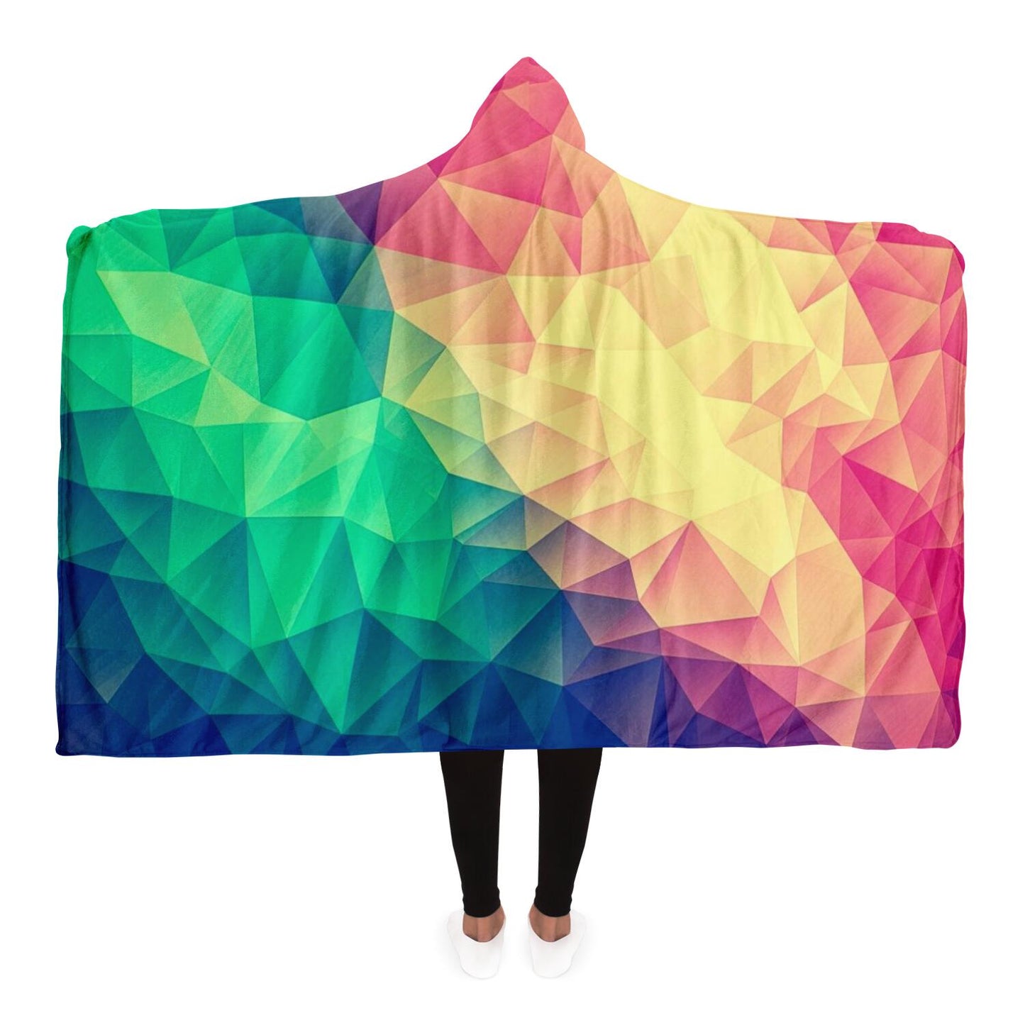 COLOR BOMB Pattern Hooded Blanket