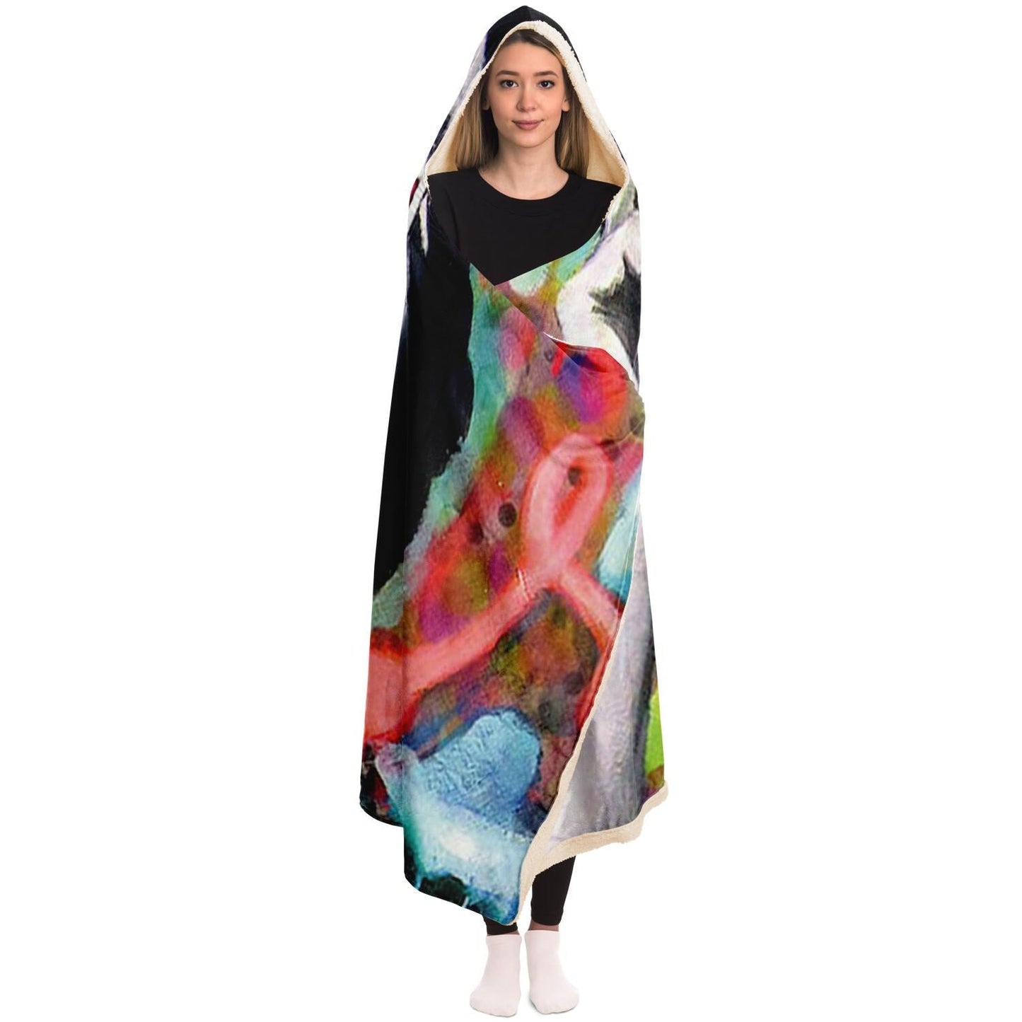 Distorted Perception Hooded Blanket