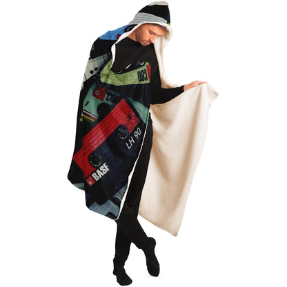 Abstract Pattren Hooded Blanket