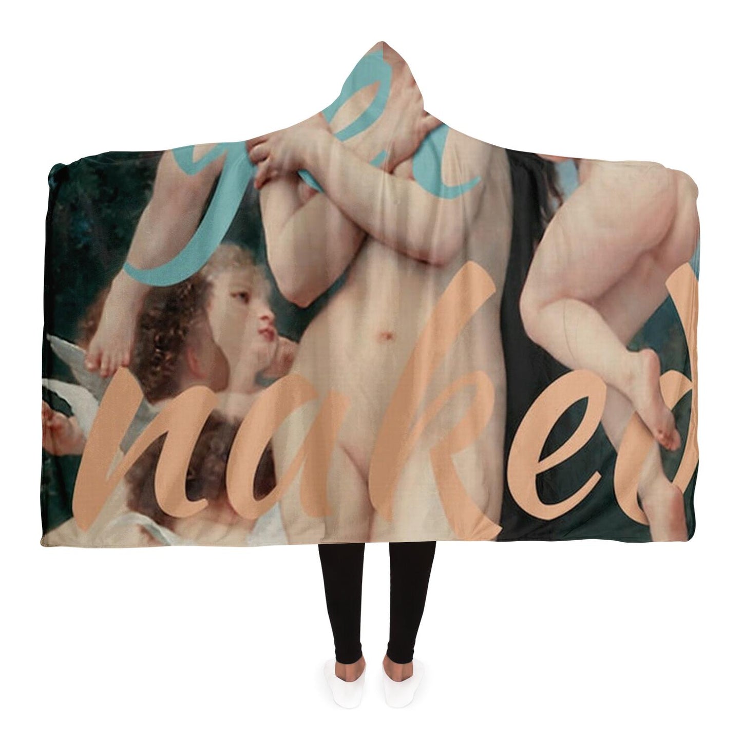 Get Naked Art Print Hooded Blanket