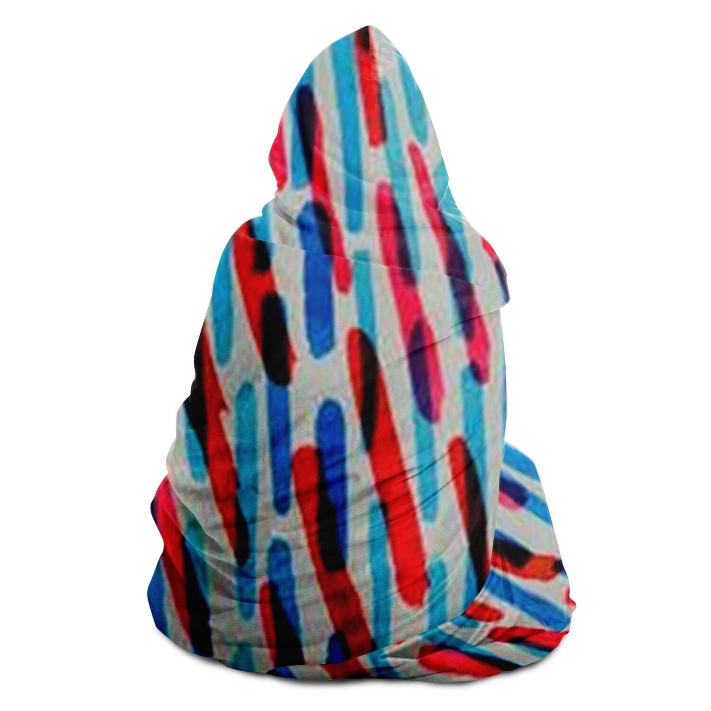 Abstract Pattren Hooded Blanket