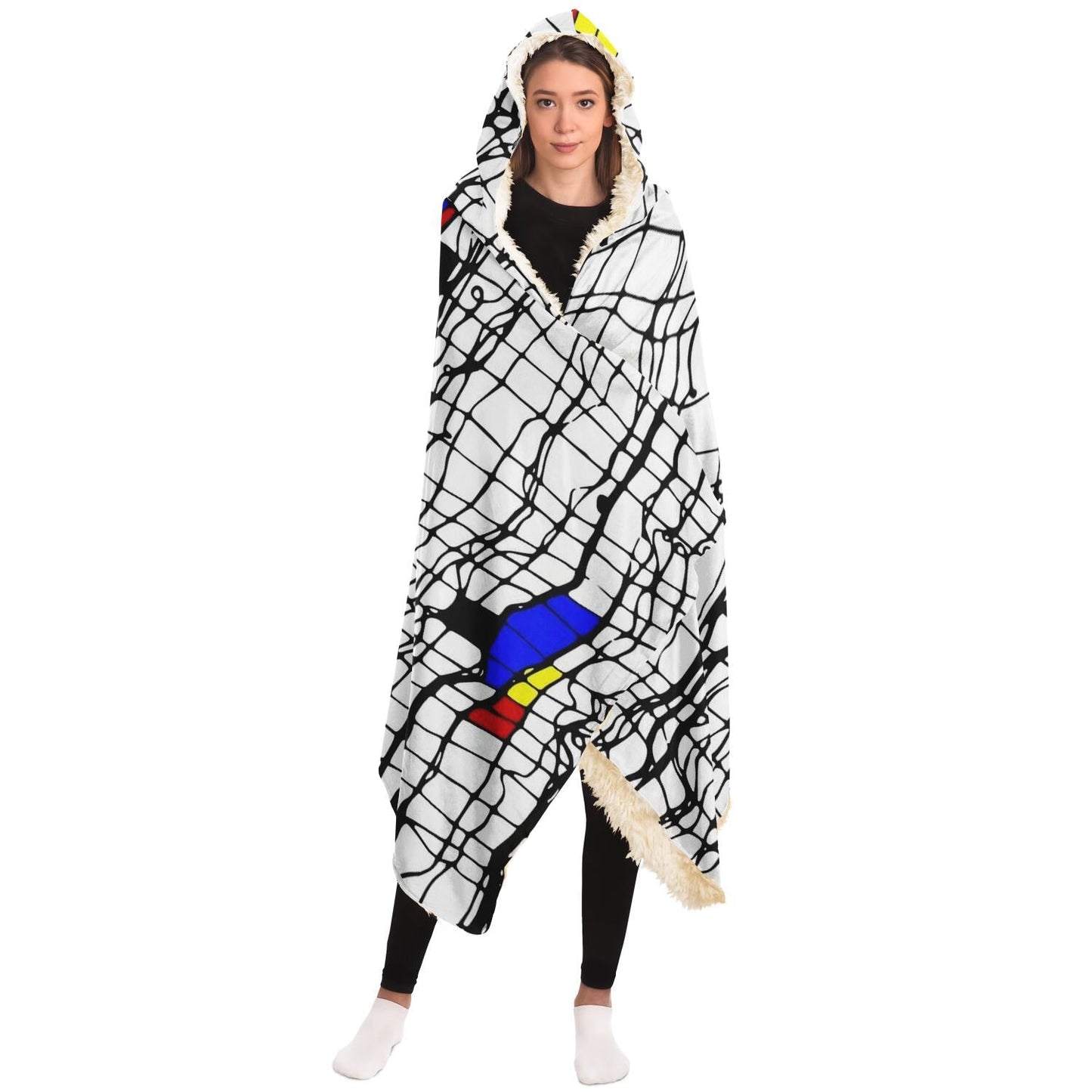 MONDRIAN 3 Hooded Blanket