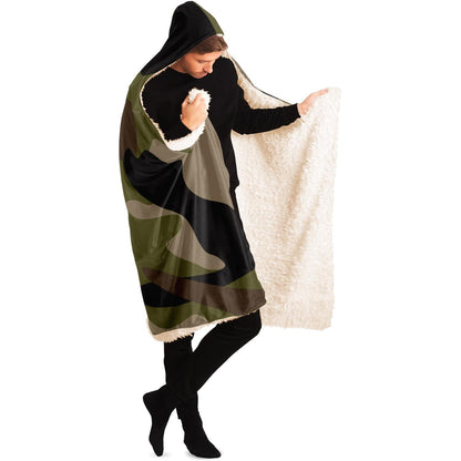 Multi Cam Scheme Hooded Blanket