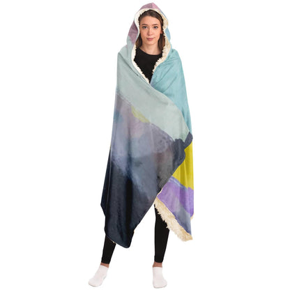 Brush painting texture abstract Hooded Blanket