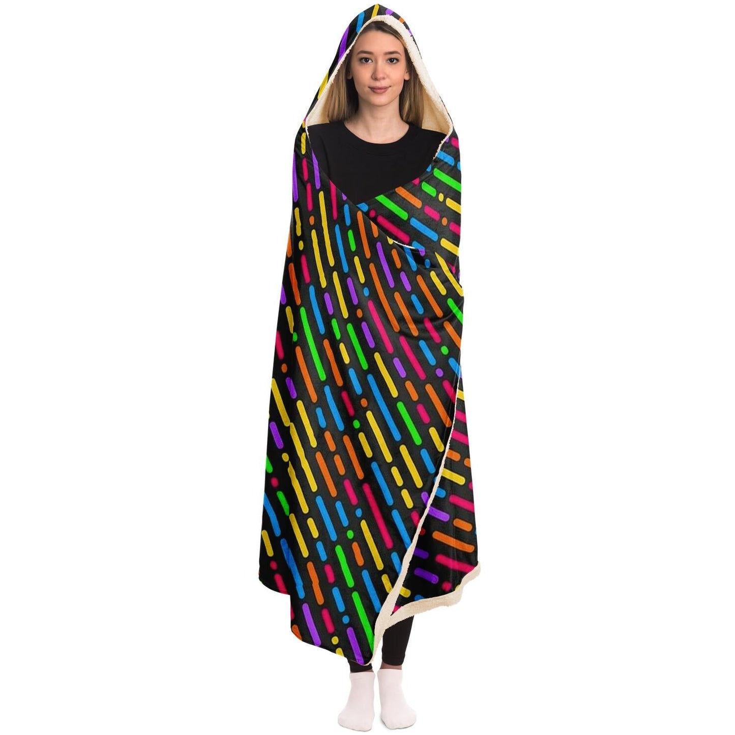 Colorful Rain Hooded Blanket