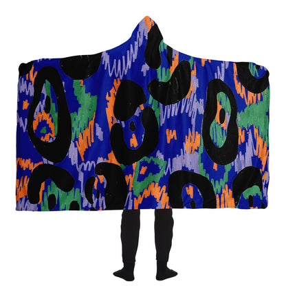 Abstract Pattren Hooded Blanket