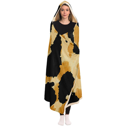 Abstract Pattren Hooded Blanket