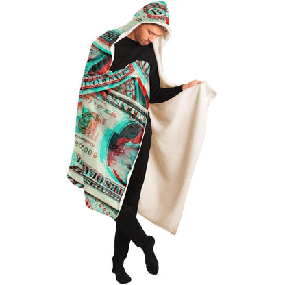 Abstract Pattren Hooded Blanket