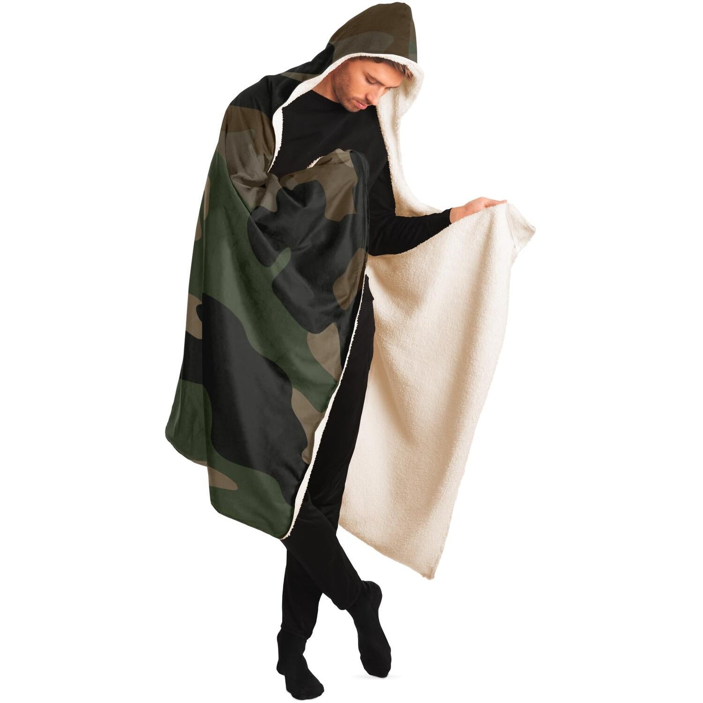 Camouflage Seamless Hooded Blanket