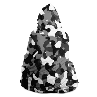 Snow Camouflage Pattern Plakat Hooded Blanket