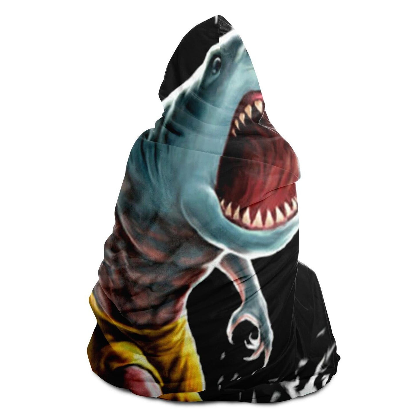 Rampage of the Man-Shark Hooded Blanket